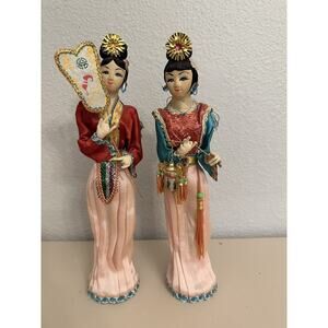 ASIAN Pair of Handmade Fabric Cultural DOLLS